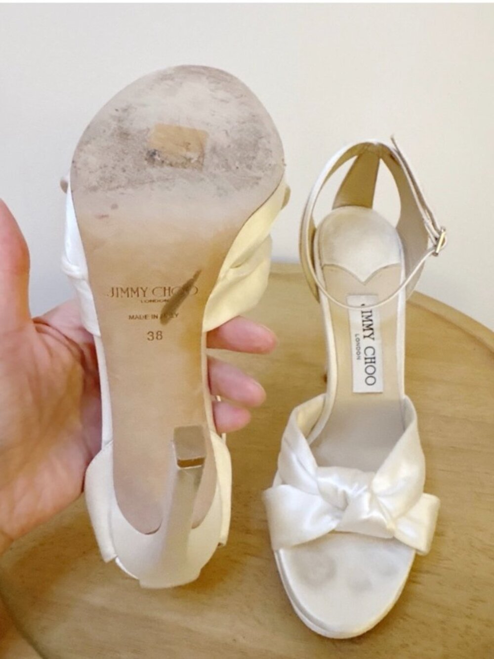 Jimmy Choo Rosie 120 Satin Heels - Picture 10 of 11